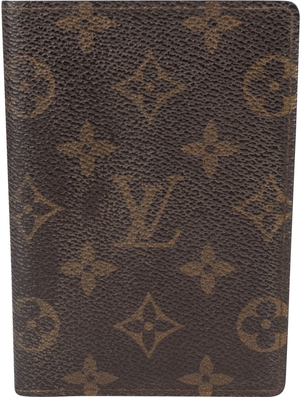Louis Vuitton Monogram Canvas Passport Cover Card Holder Bruin