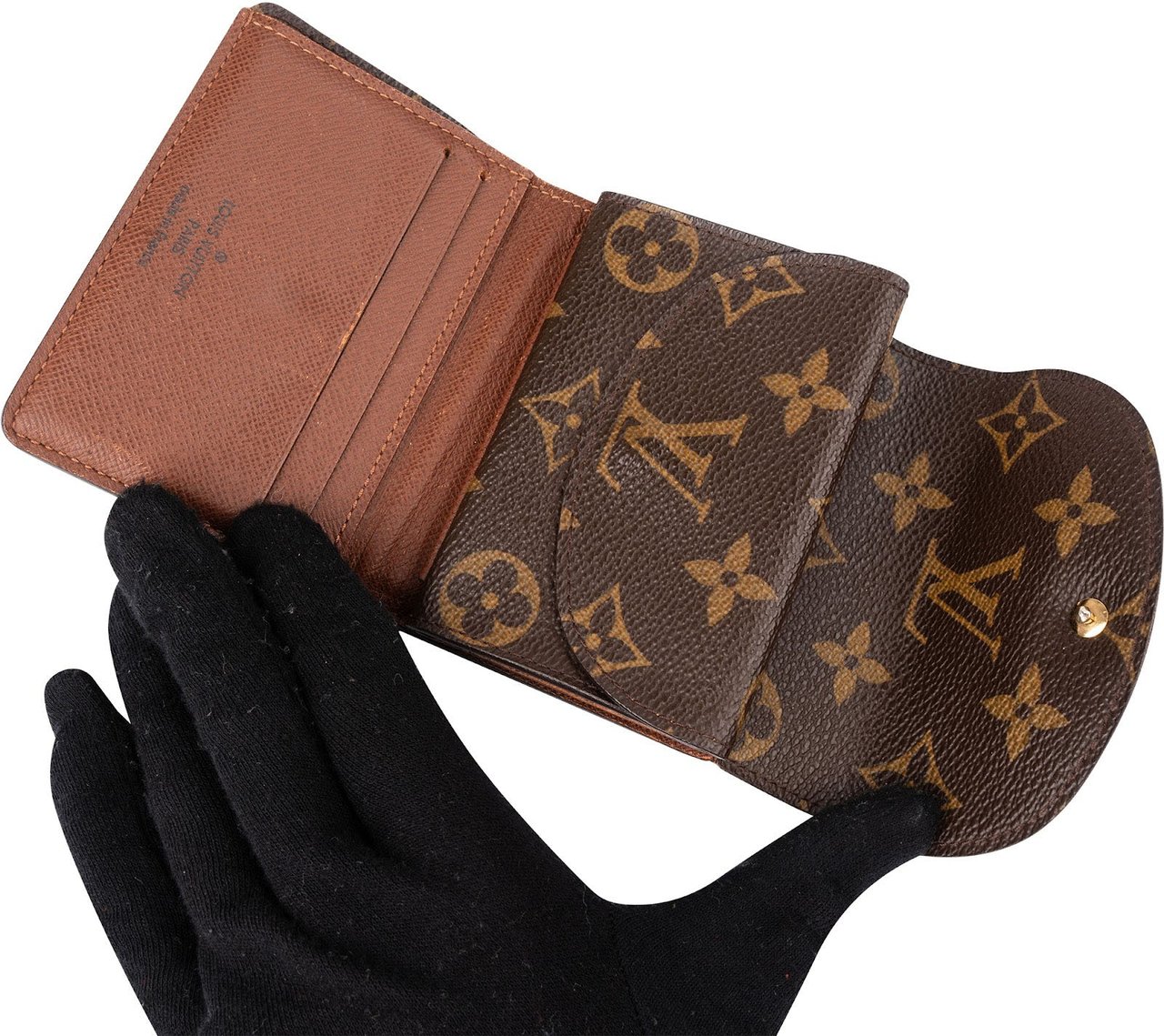 Louis Vuitton Monogram Canvas Portfeuille Mini Wallet Bruin