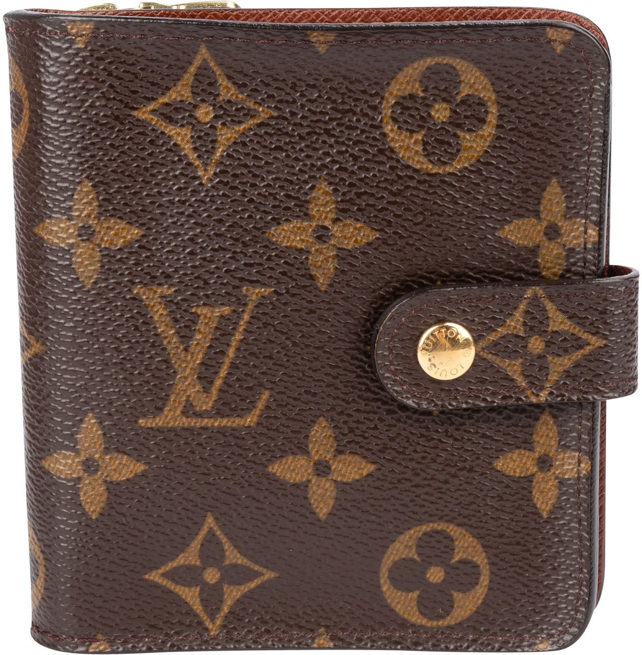 Louis Vuitton Monogram Canvas Compact Zip Wallet Bruin