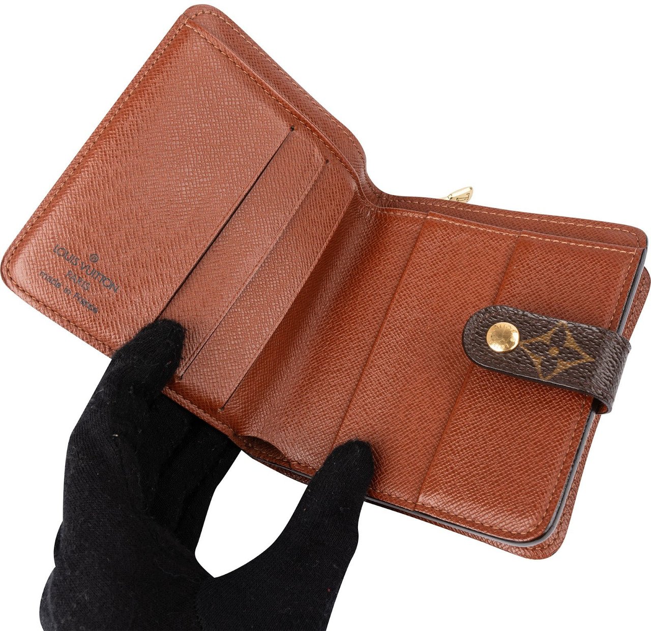 Louis Vuitton Monogram Canvas Compact Zip Wallet Bruin