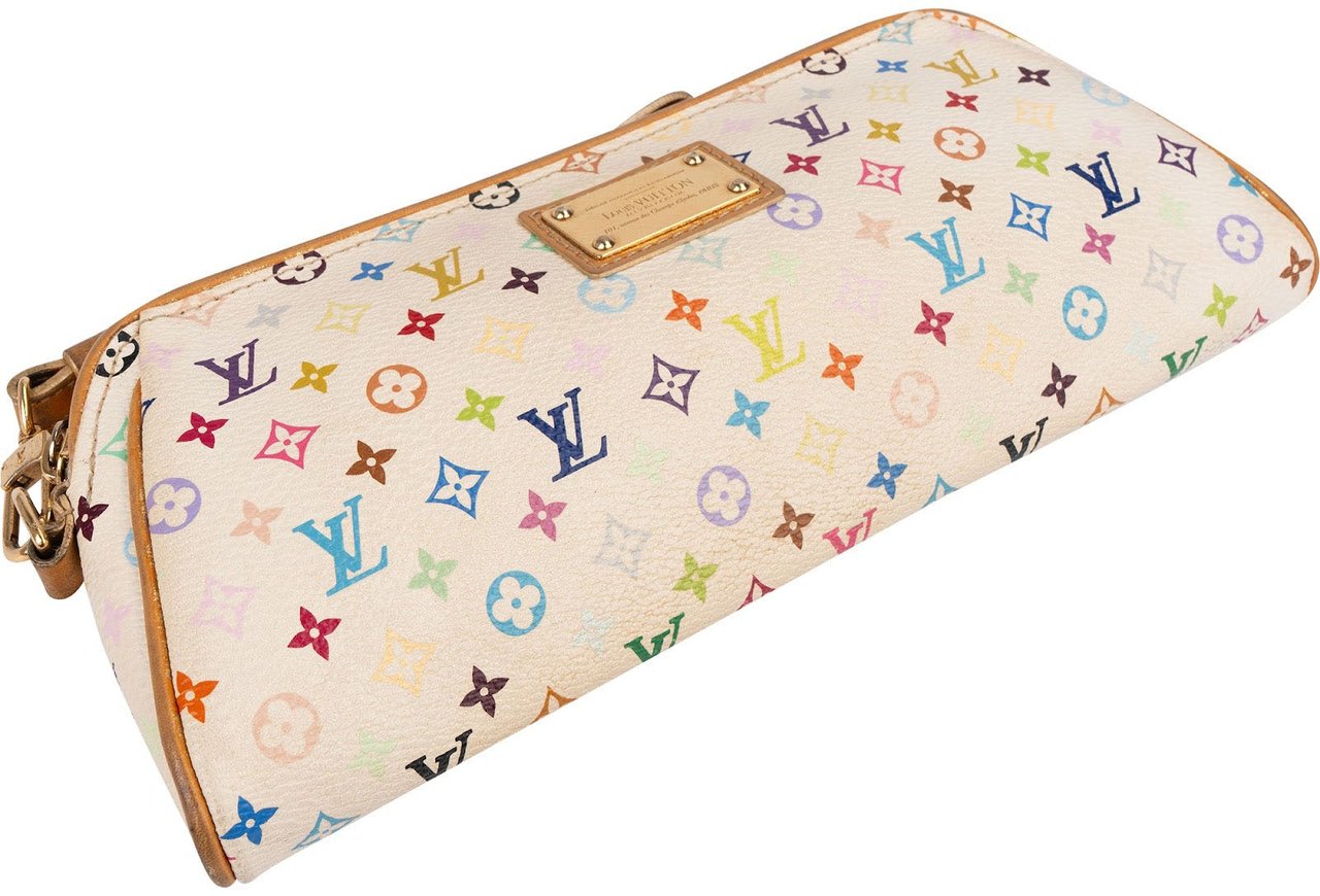 Louis Vuitton Monogram Murakami Multicolor Pochette Accessoires Clutch Wit