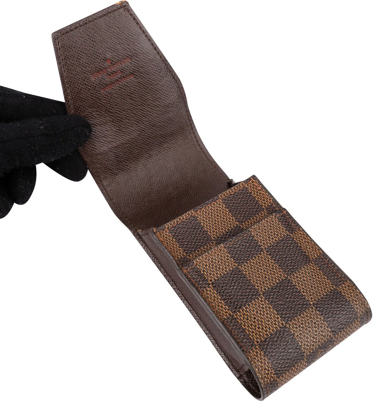 Louis Vuitton Monogram Damier Ebene Cigarette Case Etui Bruin