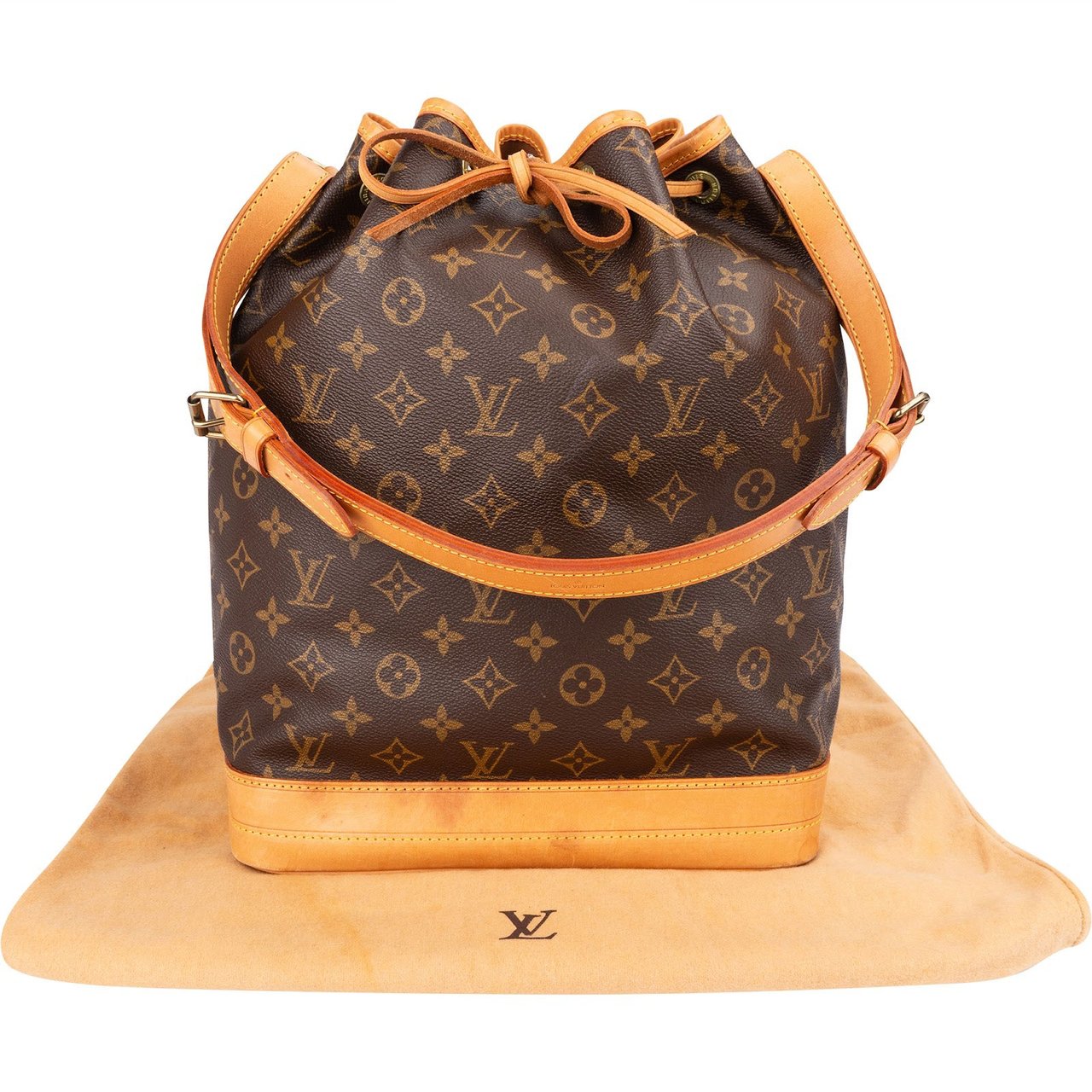 Louis Vuitton Monogram Canvas Sac Noé Grande Shoulder Bag Bruin