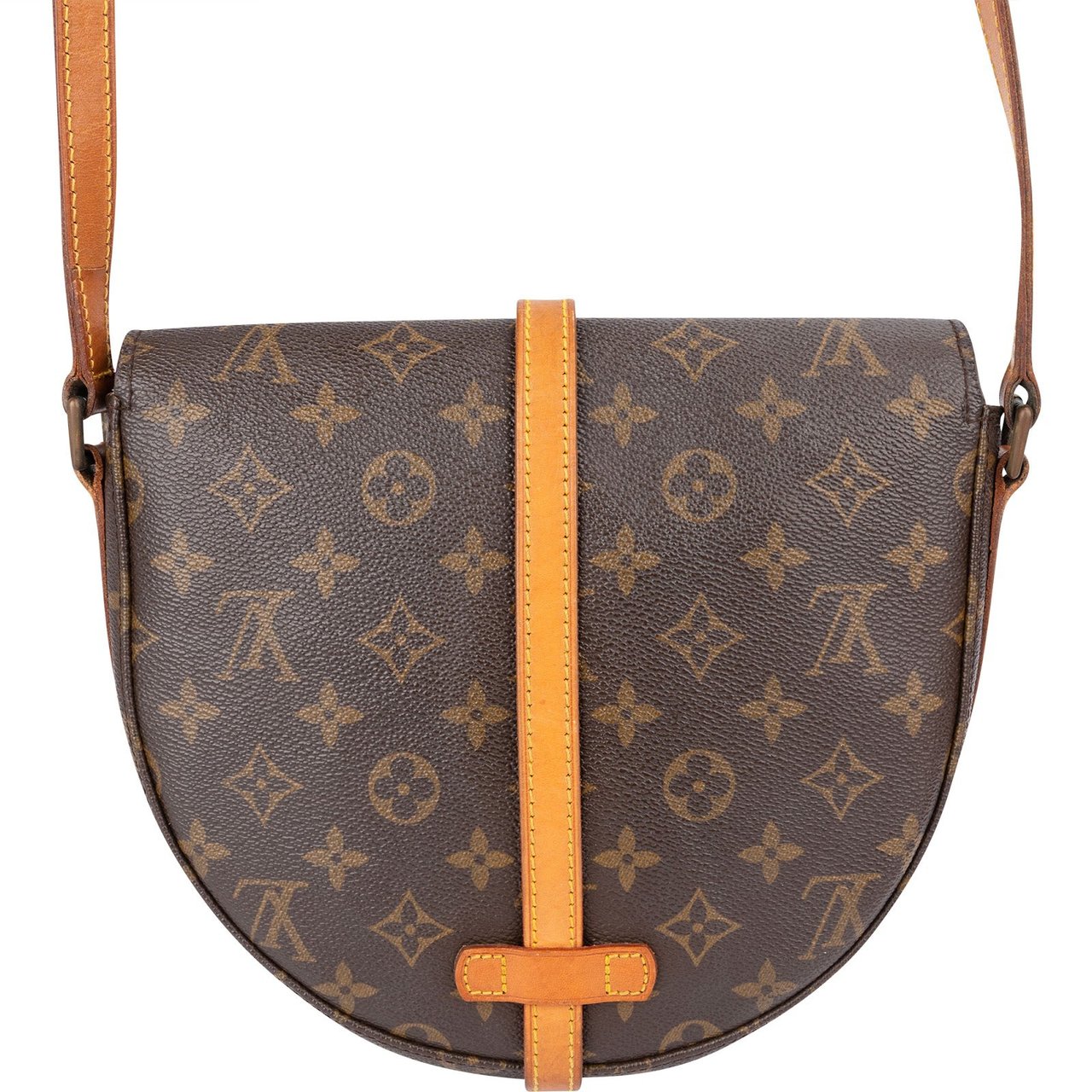 Louis Vuitton Monogram Canvas Chantilly GM Crossbody Bag Bruin