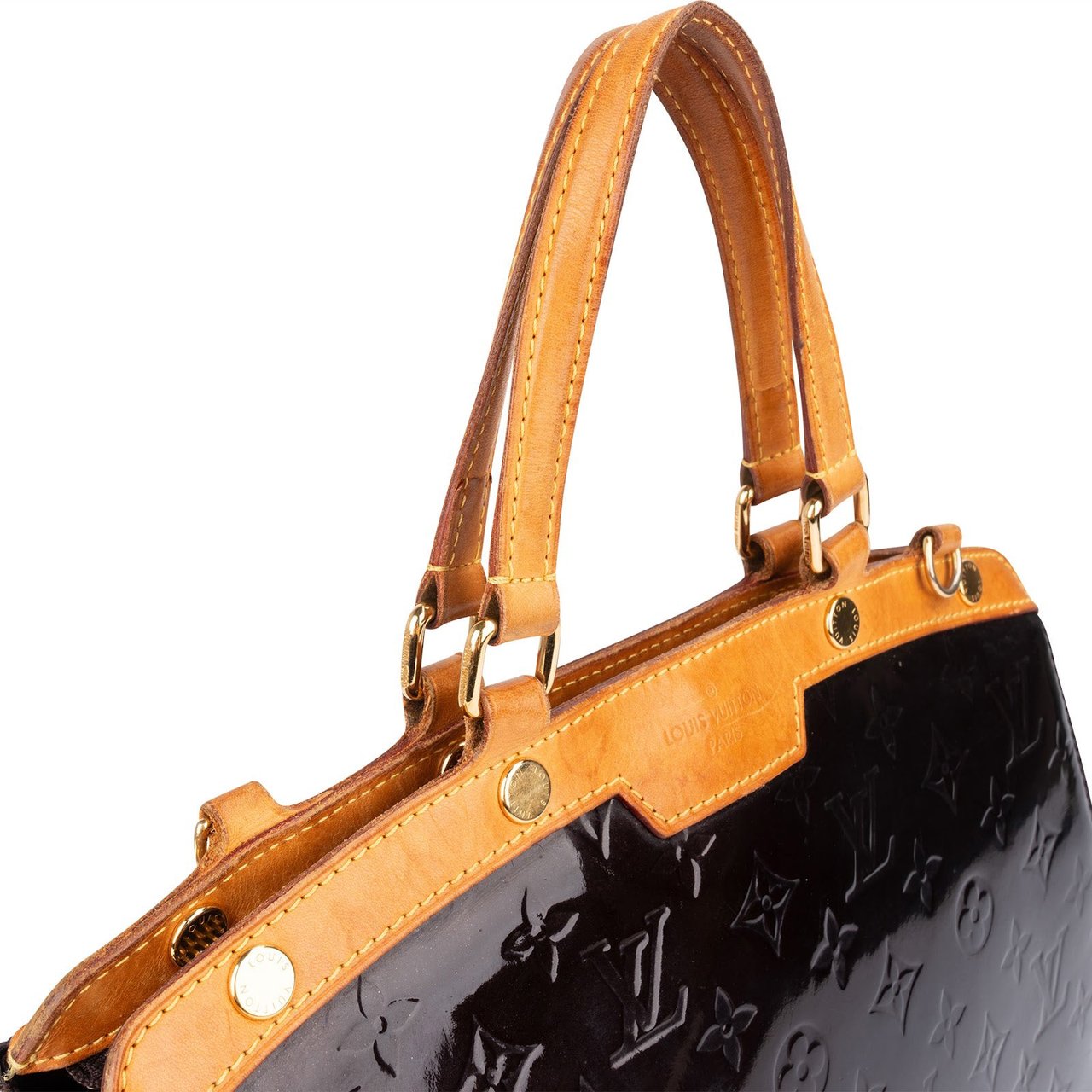 Louis Vuitton Monogram Vernis Brea MM Handbag Bruin