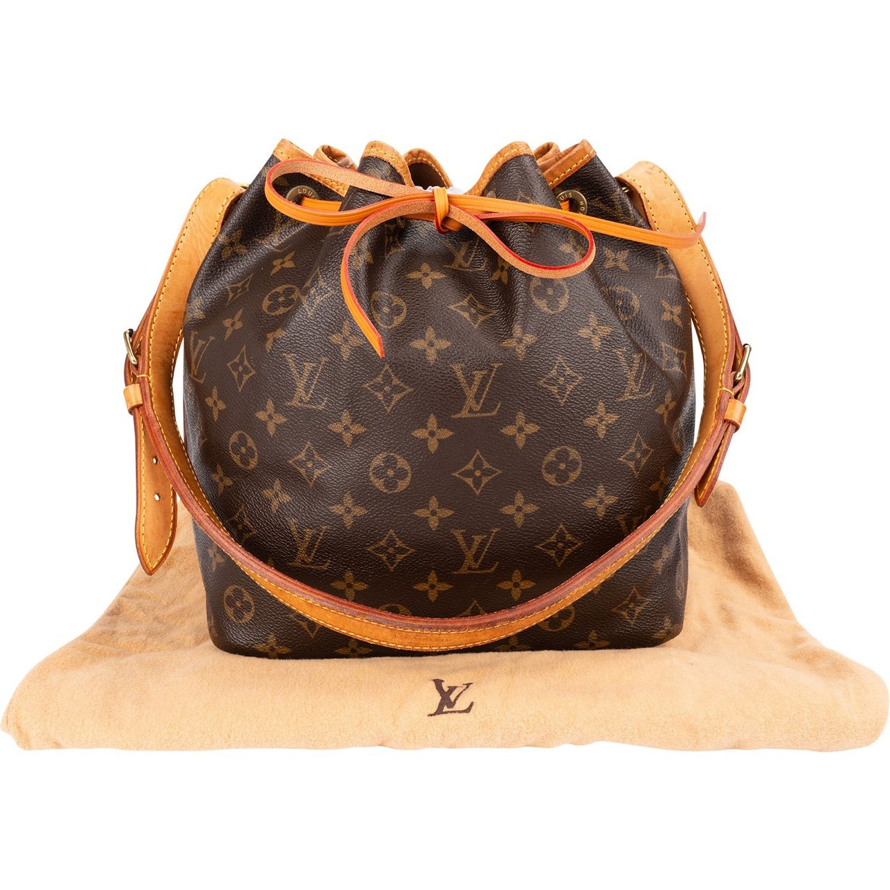 Louis Vuitton Monogram Canvas Sac Noé Petit Shoulder Bag Bruin