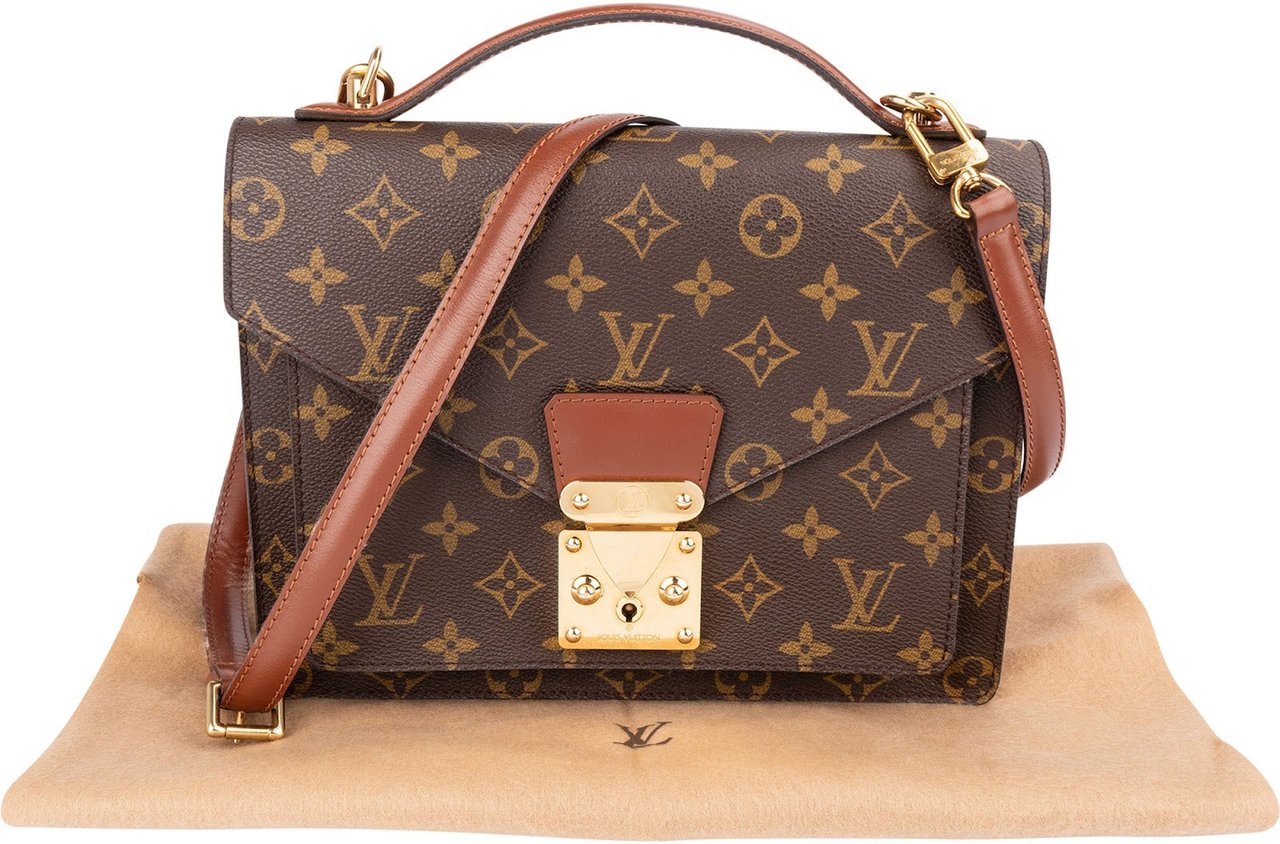 Louis Vuitton Monogram Canvas Monceau Handbag Bruin