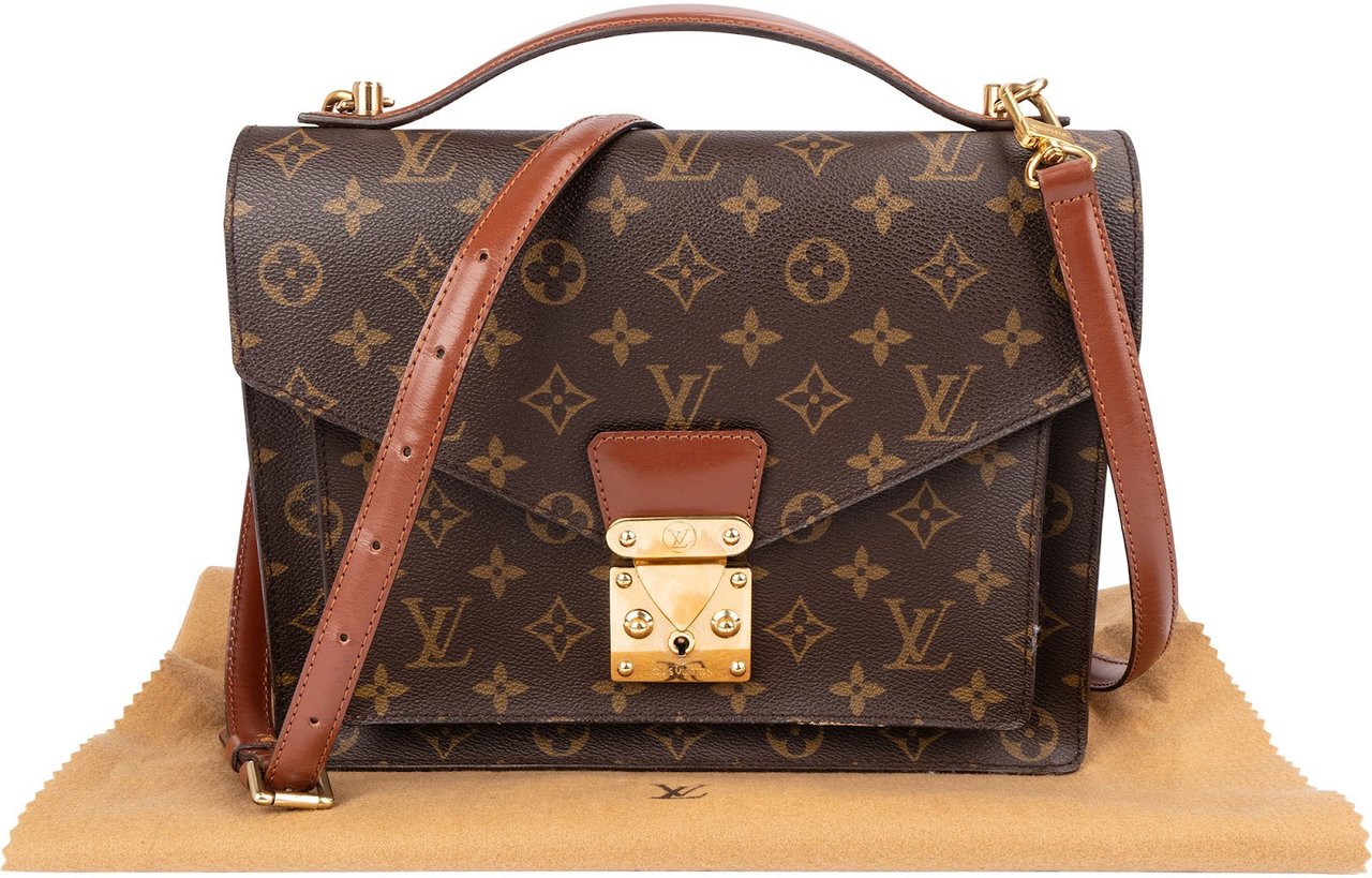 Louis Vuitton Monogram Canvas Monceau Handbag Bruin