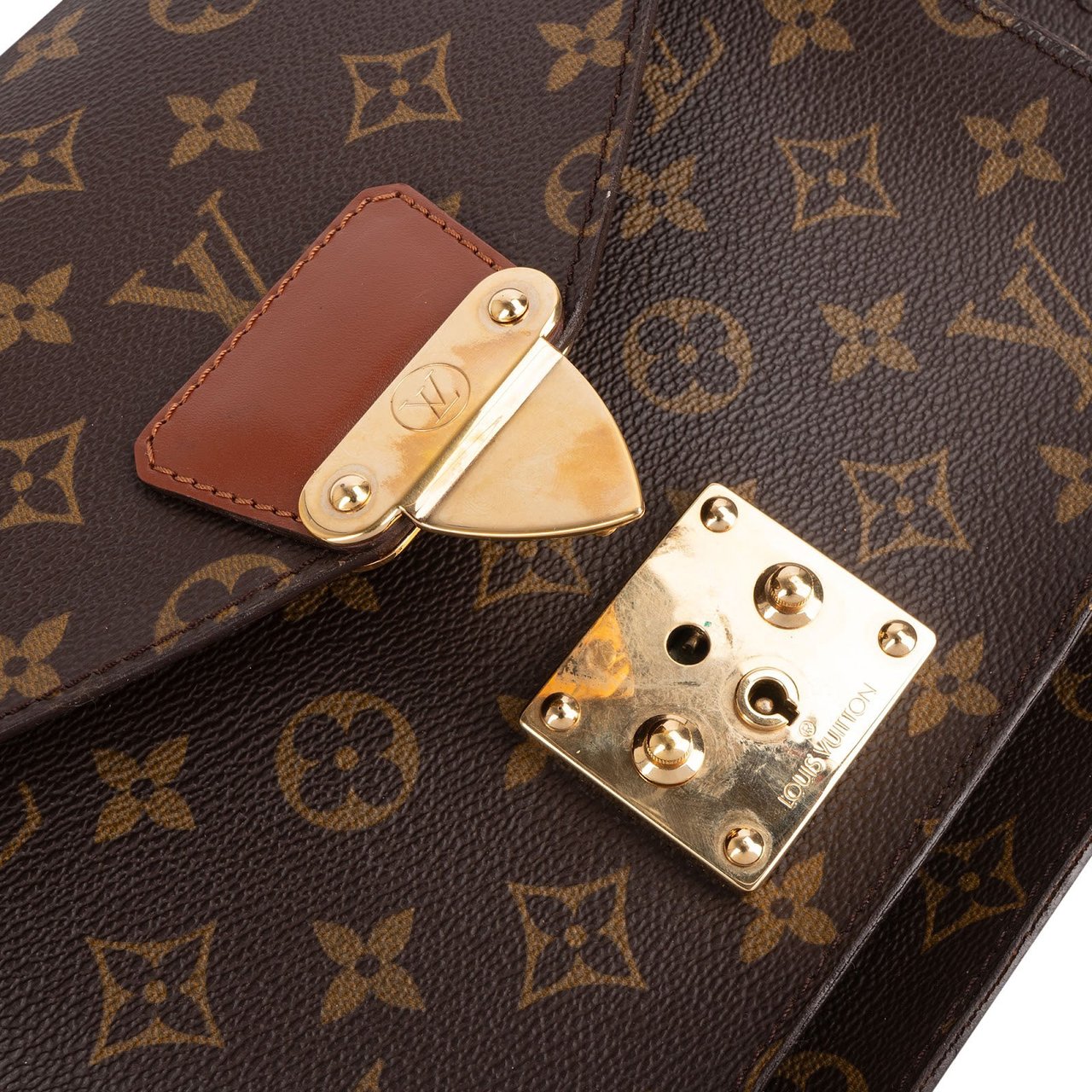 Louis Vuitton Monogram Canvas Monceau Handbag Bruin