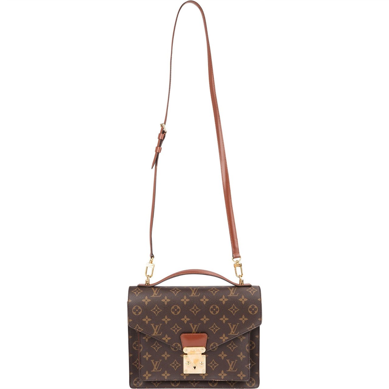 Louis Vuitton Monogram Canvas Monceau Handbag Bruin