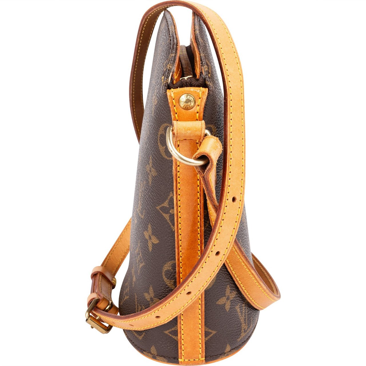Louis Vuitton Monogram Canvas Drouot Crossbody Bag Bruin