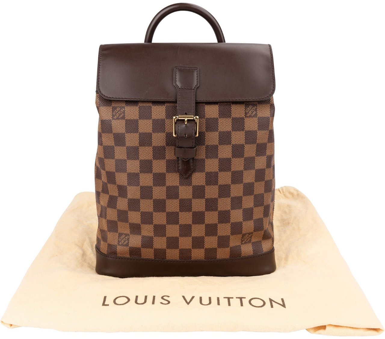 Louis Vuitton Monogram Damier Ebene Soho Centenaire Backpack Bruin