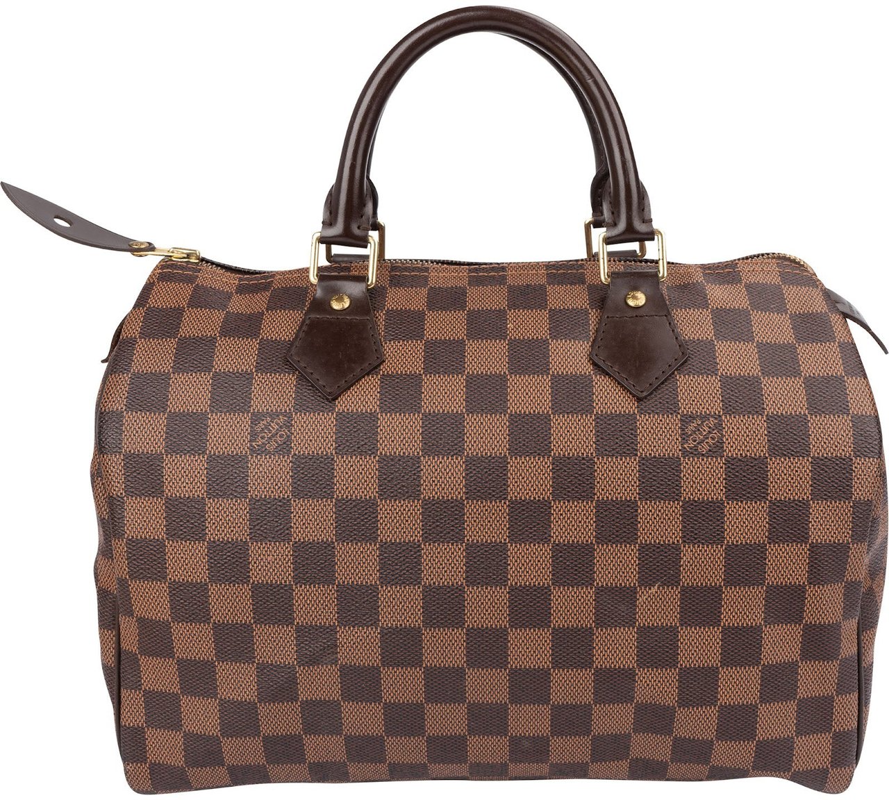 Louis Vuitton Monogram Damier Ebene Speedy 30 Handbag Bruin