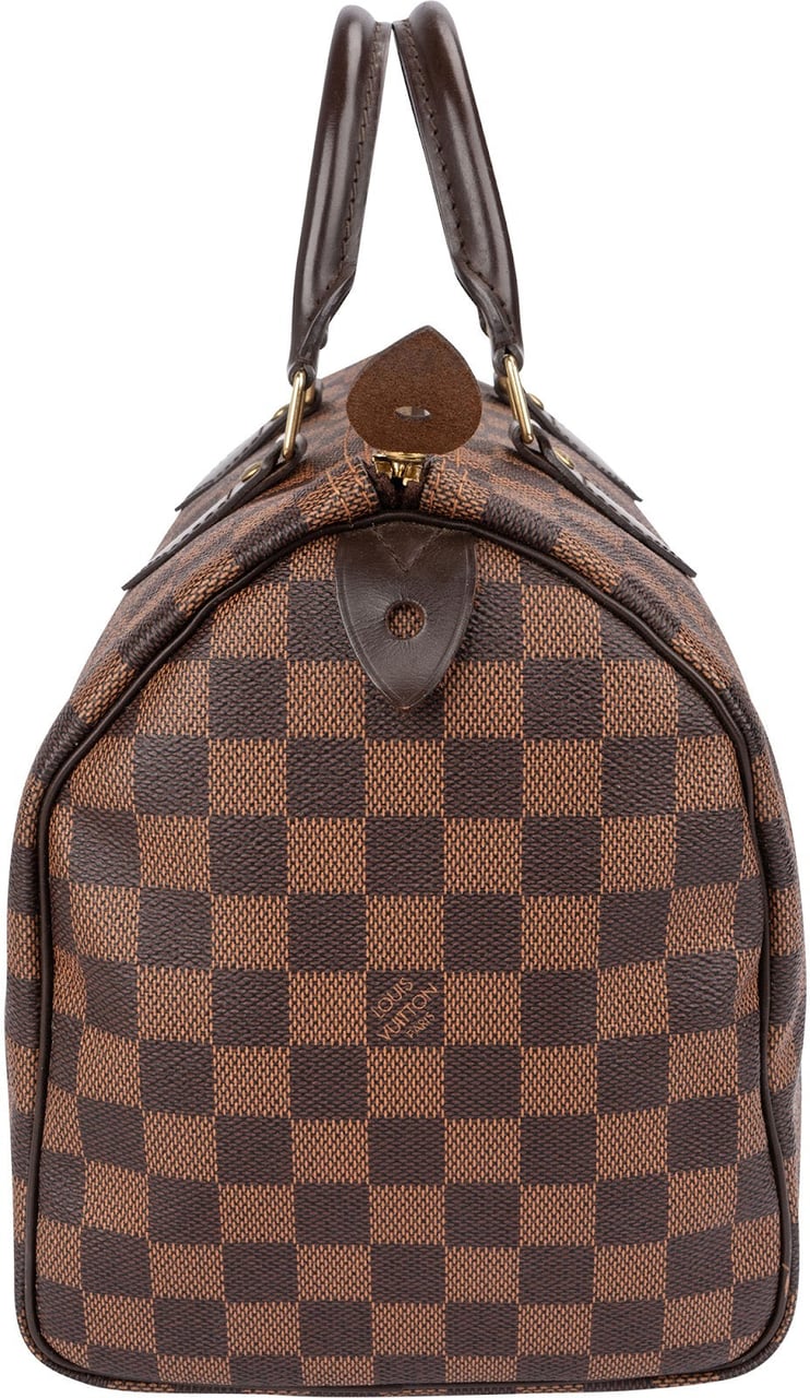 Louis Vuitton Monogram Damier Ebene Speedy 30 Handbag Bruin