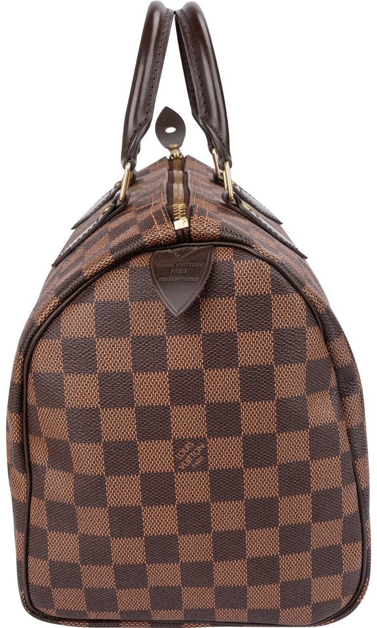 Louis Vuitton Monogram Damier Ebene Speedy 30 Handbag Bruin