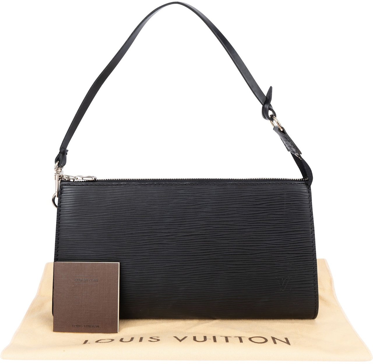 Louis Vuitton Noir Epi Leather Pochette Accessoires Handbag Zwart