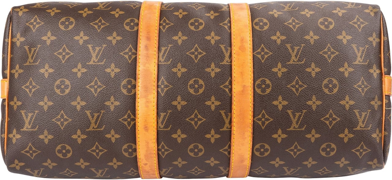 Louis Vuitton Monogram Canvas Keepall 45 Bandoulière Travel Bag Bruin