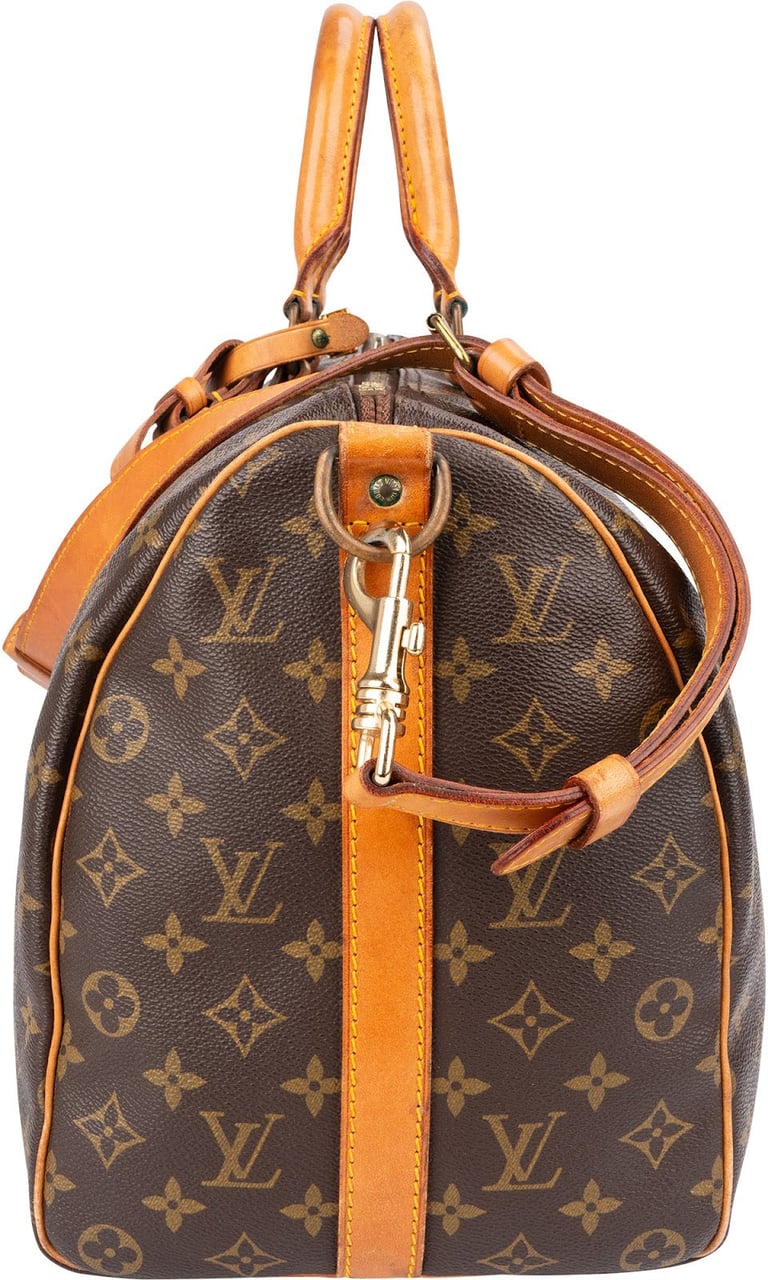 Louis Vuitton Monogram Canvas Keepall 45 Bandoulière Travel Bag Bruin