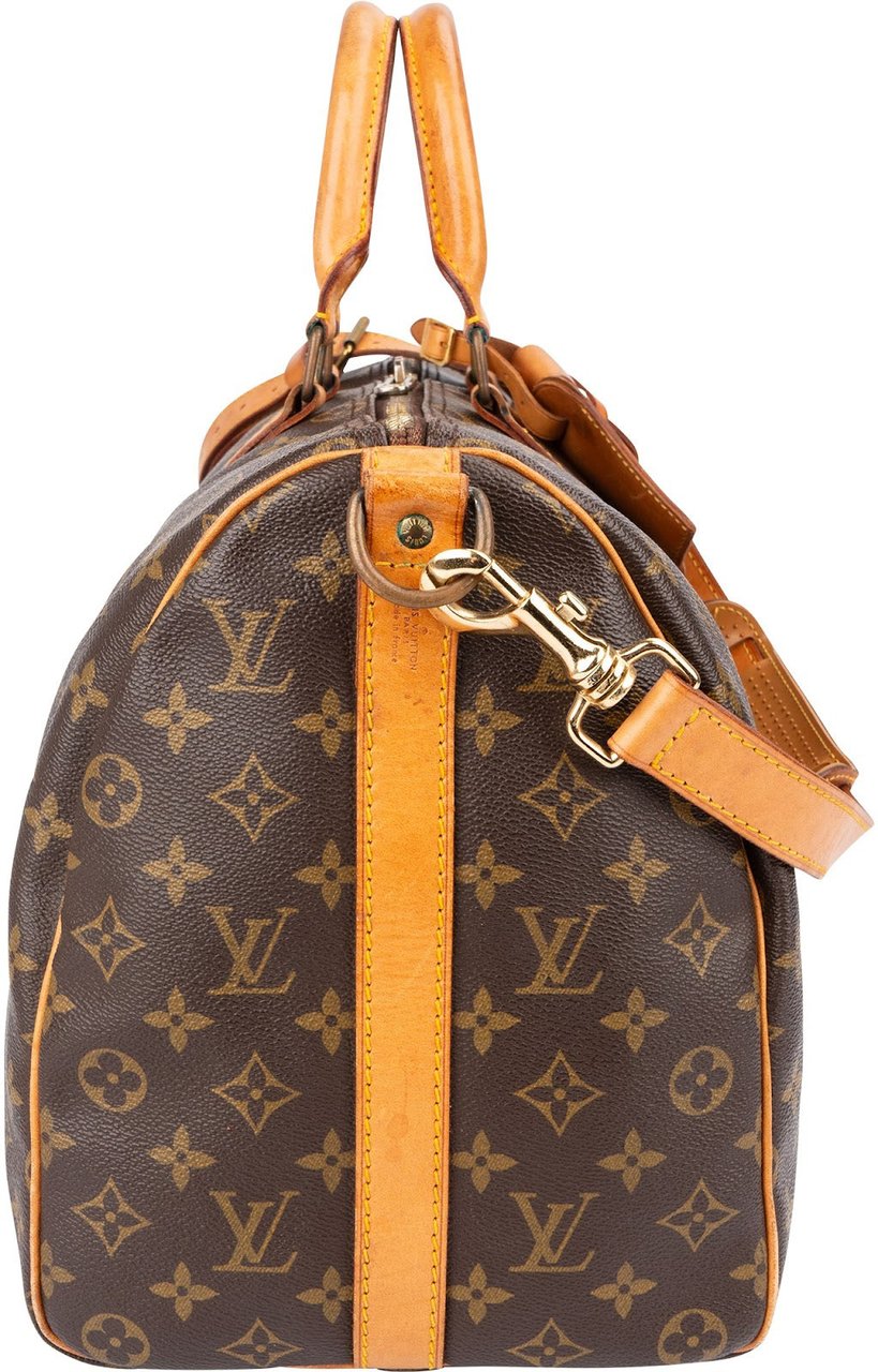 Louis Vuitton Monogram Canvas Keepall 45 Bandoulière Travel Bag Bruin