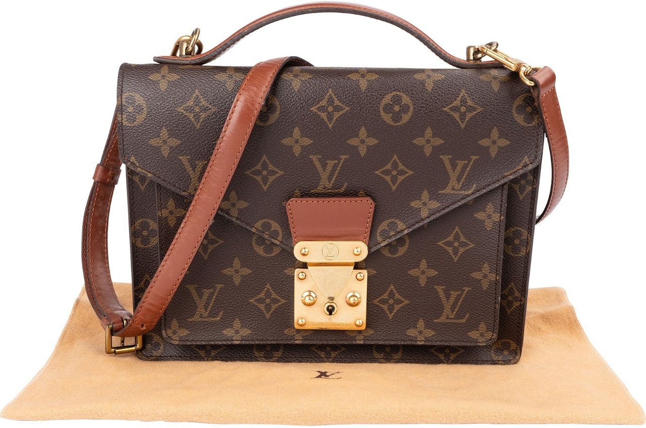 Louis Vuitton Monogram Canvas Monceau Handbag Bruin