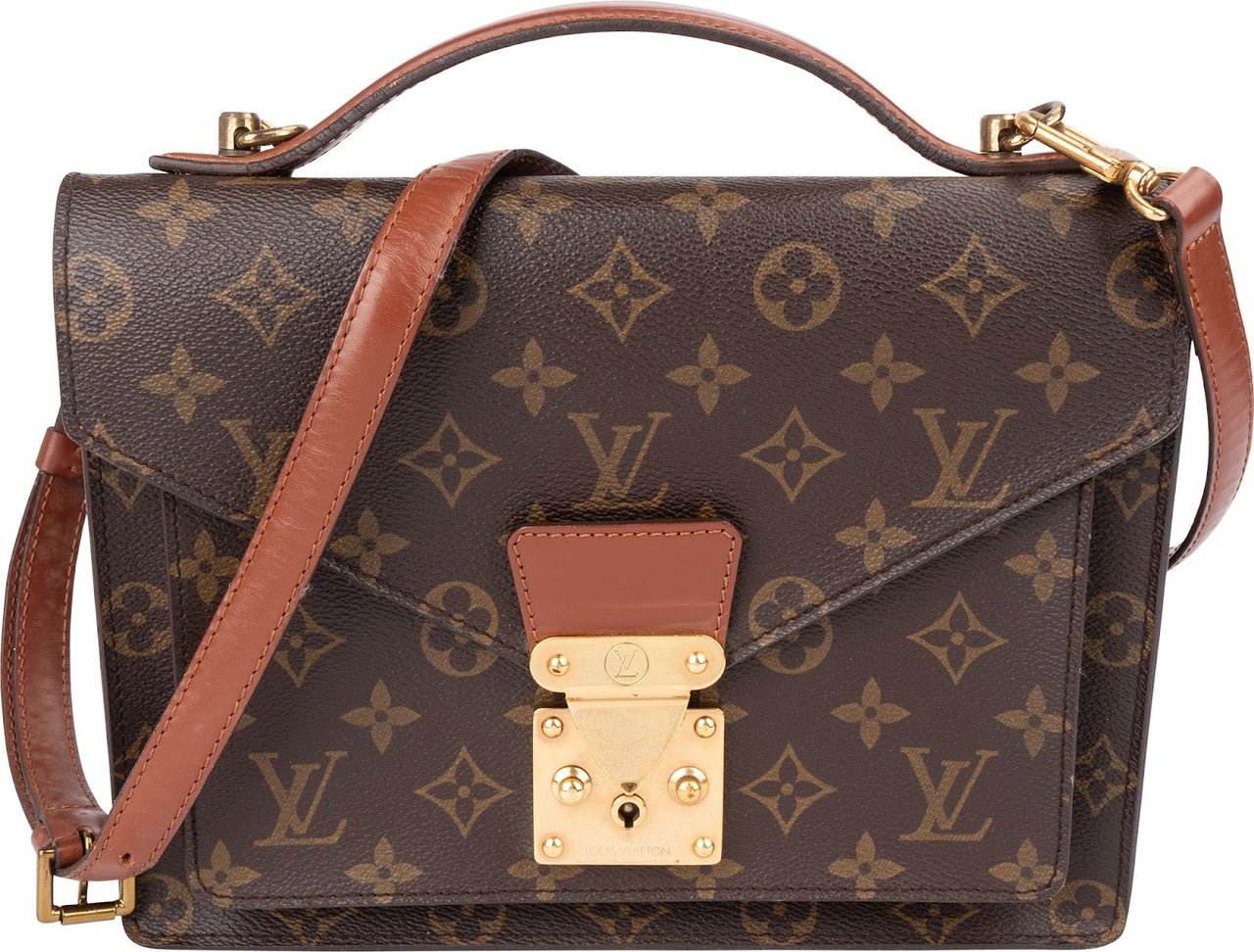 Louis Vuitton Monogram Canvas Monceau Handbag Bruin