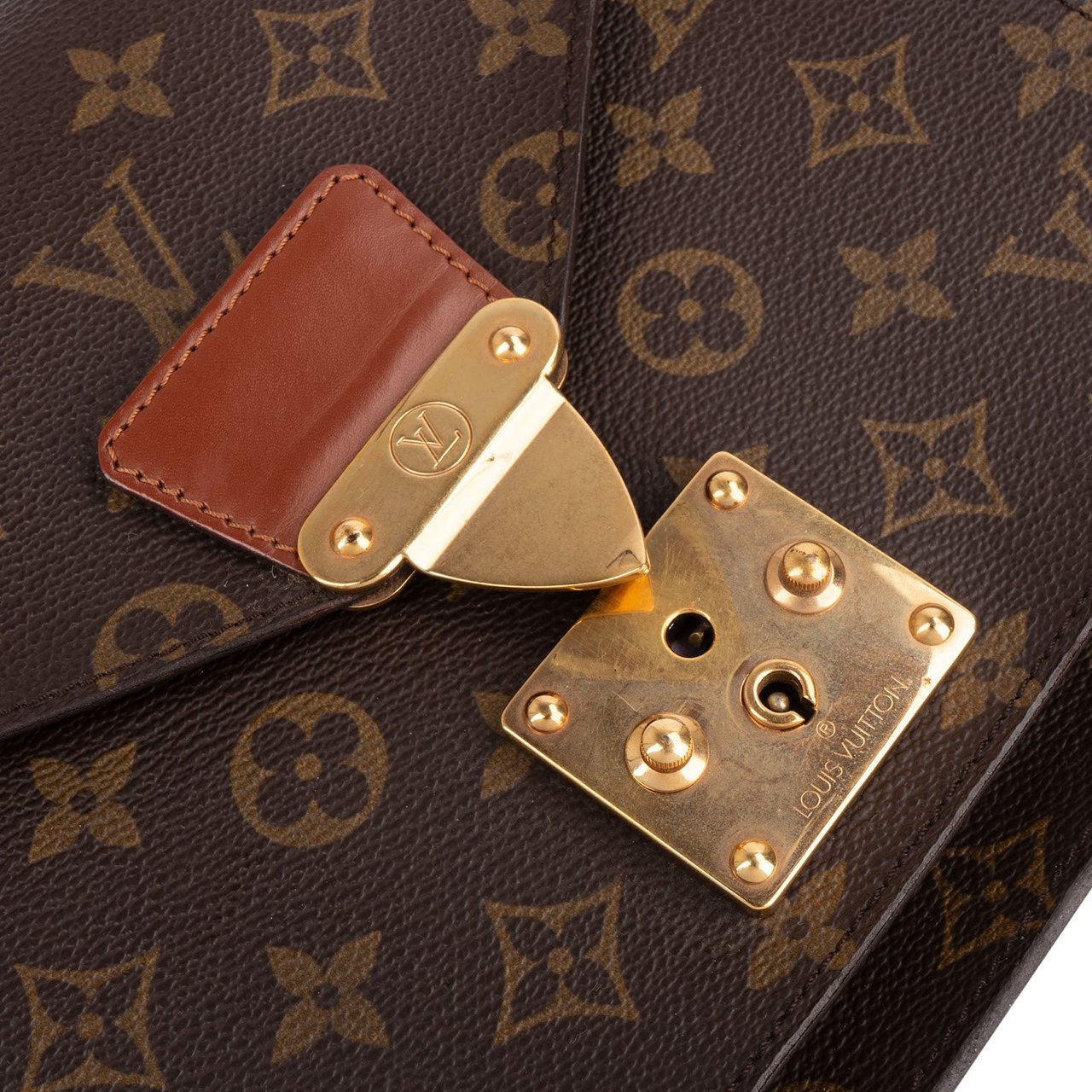 Louis Vuitton Monogram Canvas Monceau Handbag Bruin