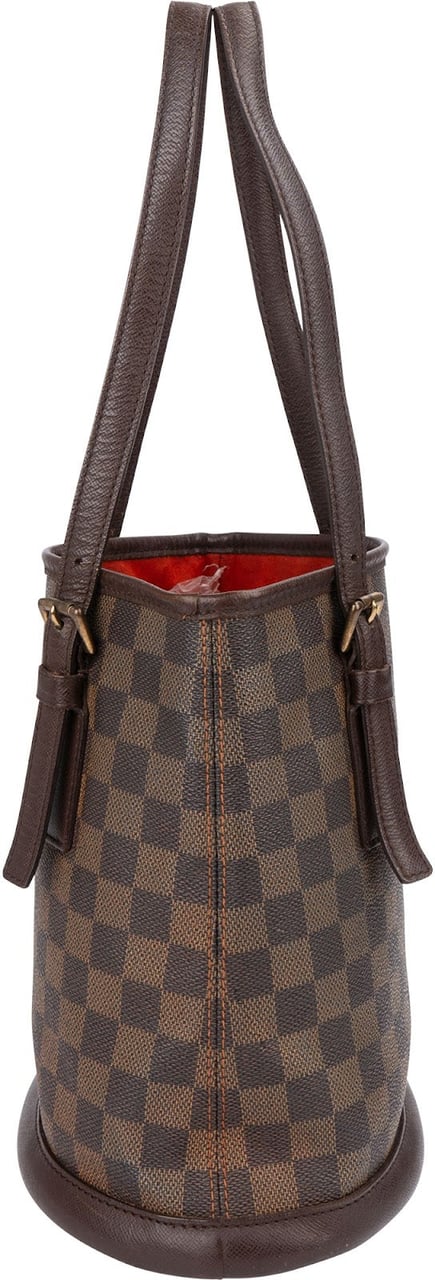 Louis Vuitton Monogram Damier Ebene Marias Bucket PM Shoulder Bag Bruin