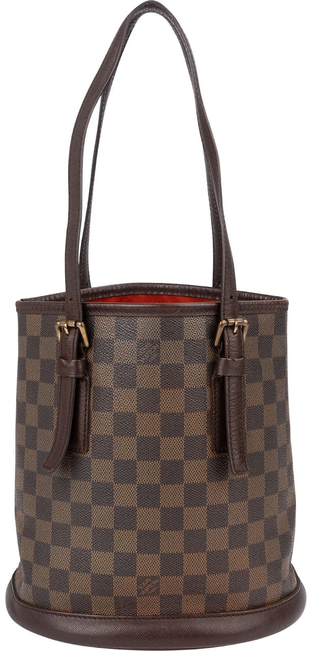 Louis Vuitton Monogram Damier Ebene Marias Bucket PM Shoulder Bag Bruin