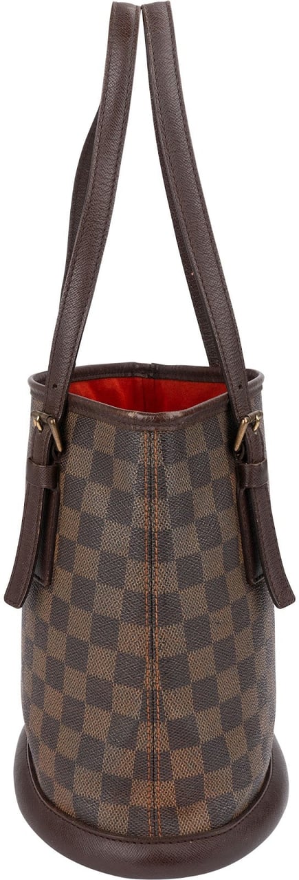Louis Vuitton Monogram Damier Ebene Marias Bucket PM Shoulder Bag Bruin