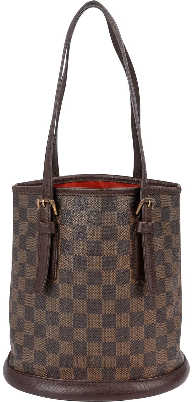 Louis Vuitton Monogram Damier Ebene Marias Bucket PM Shoulder Bag Bruin