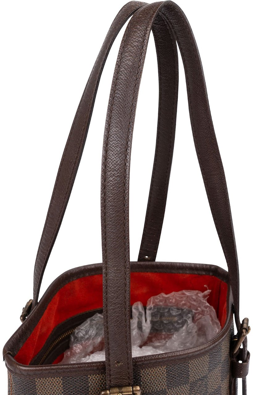 Louis Vuitton Monogram Damier Ebene Marias Bucket PM Shoulder Bag Bruin
