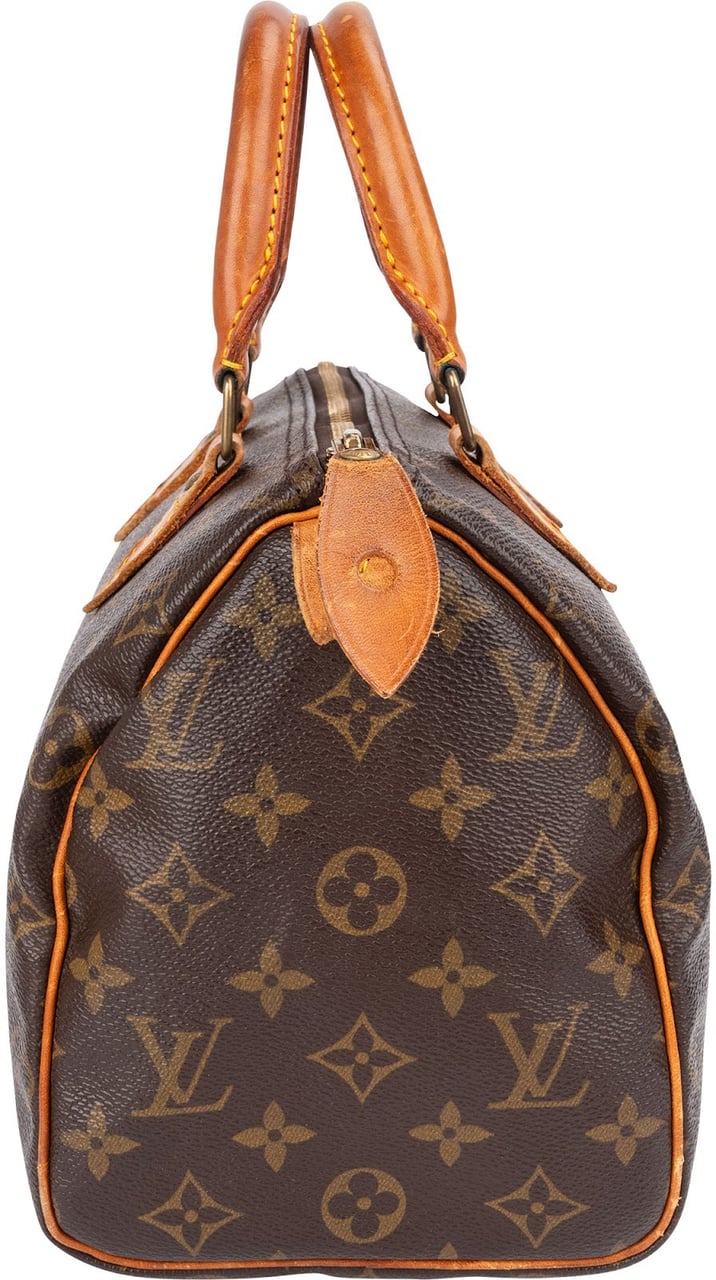 Louis Vuitton Monogram Canvas Speedy 25 Handbag Bruin