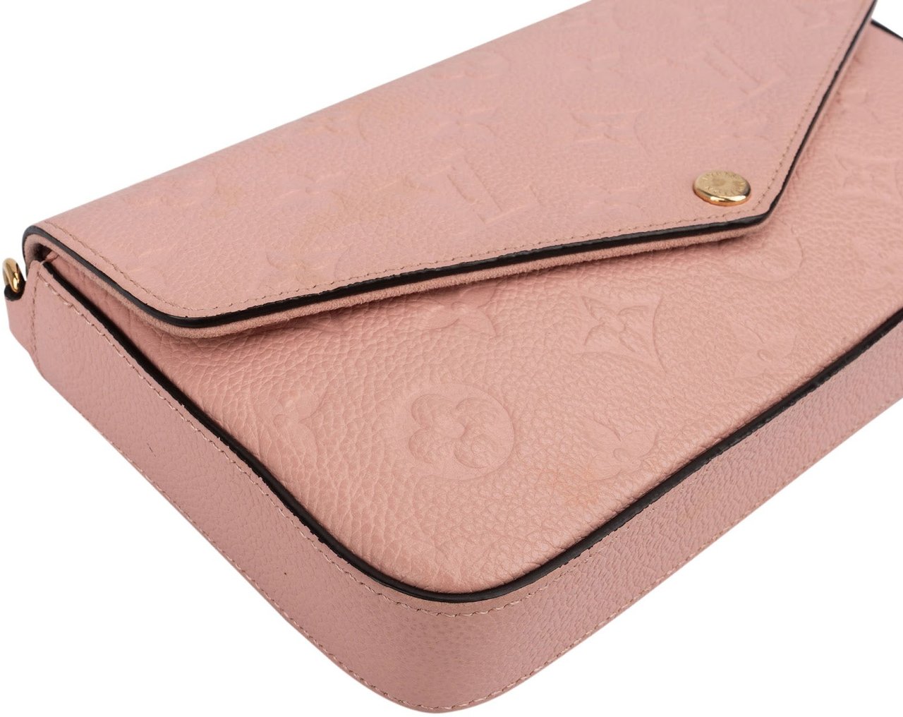 Louis Vuitton Monogram Empreinte Leather Félicie Pochette Crossbody Bag Rood