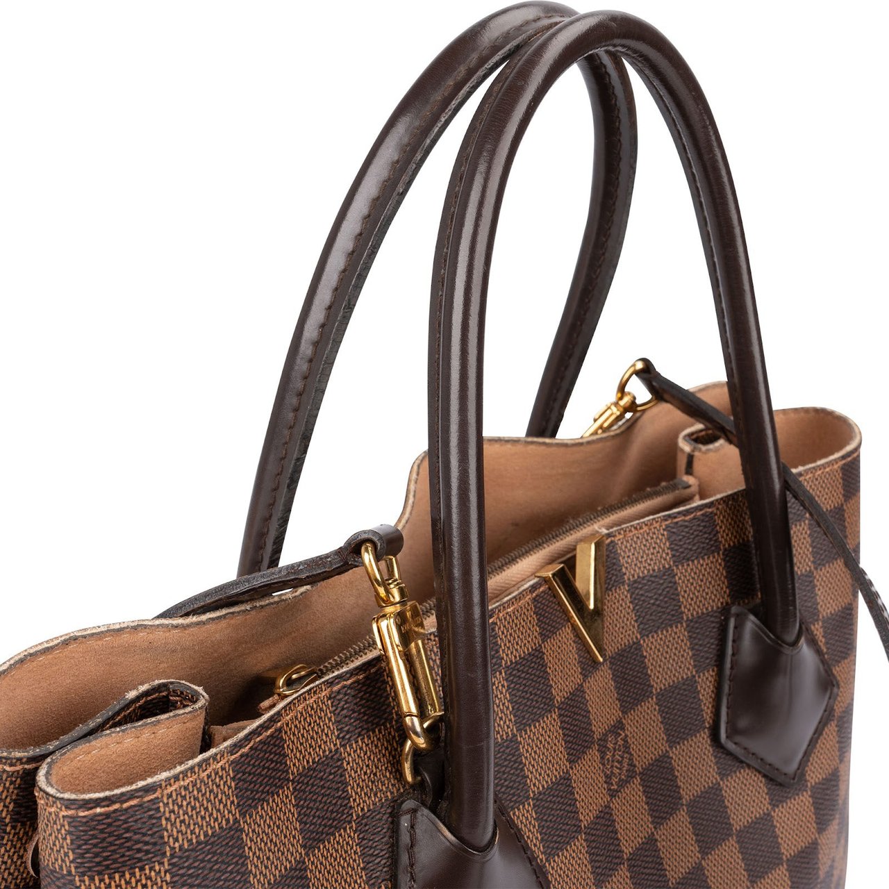 Louis Vuitton Monogram Damier Ebene Kensington Handbag Bruin