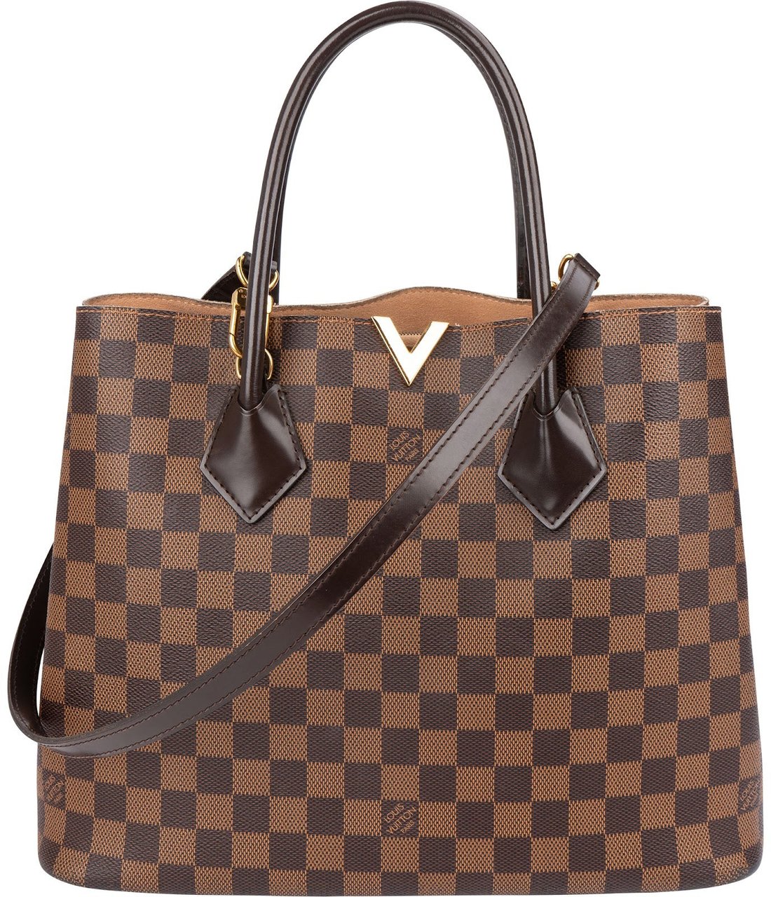 Louis Vuitton Monogram Damier Ebene Kensington Handbag Bruin