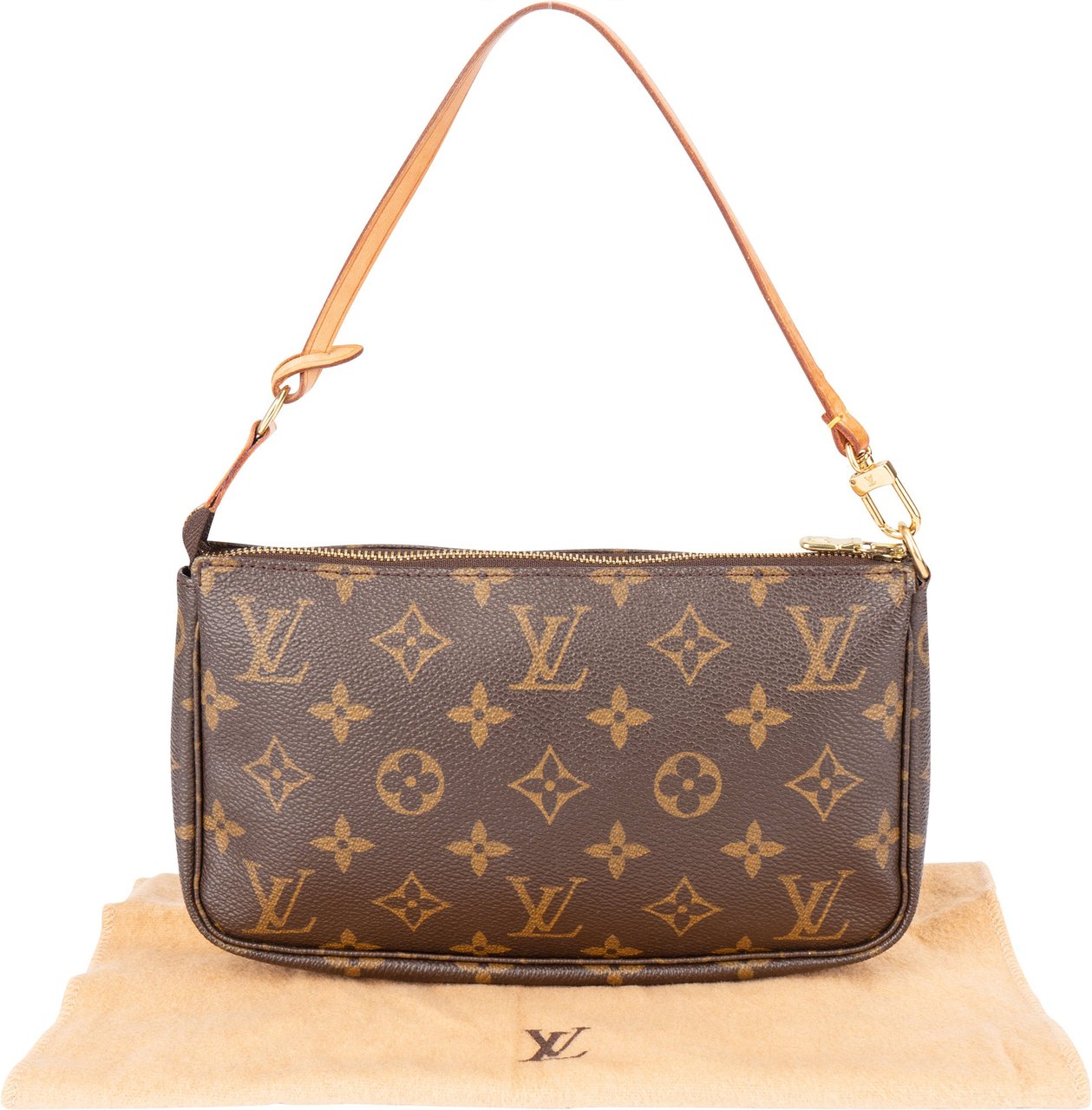 Louis Vuitton Louis Vuitton Canvas Monogram Pochette Accessoire Handbag Bruin