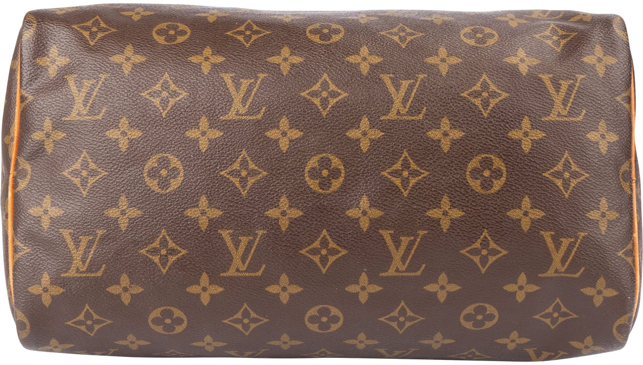 Louis Vuitton Louis Vuitton Canvas Monogram Speedy 30 Handbag Bruin