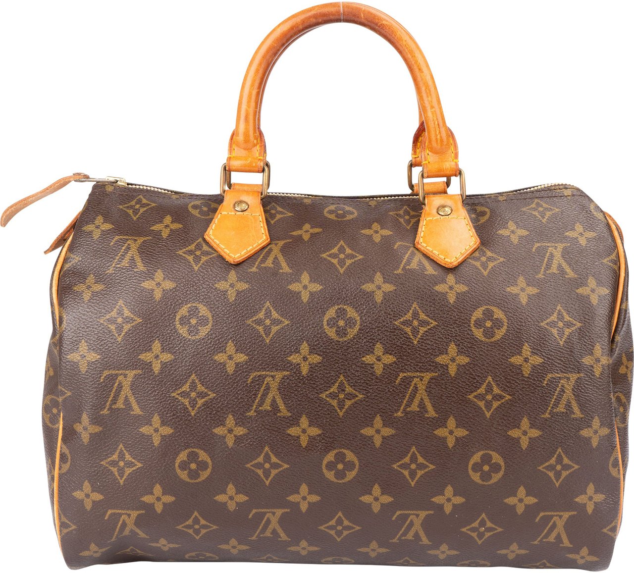Louis Vuitton Louis Vuitton Canvas Monogram Speedy 30 Handbag Bruin