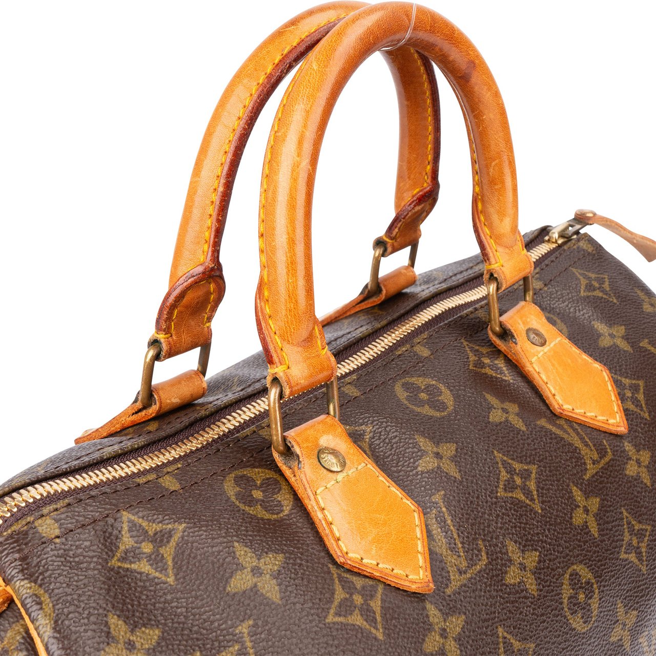 Louis Vuitton Louis Vuitton Canvas Monogram Speedy 30 Handbag Bruin