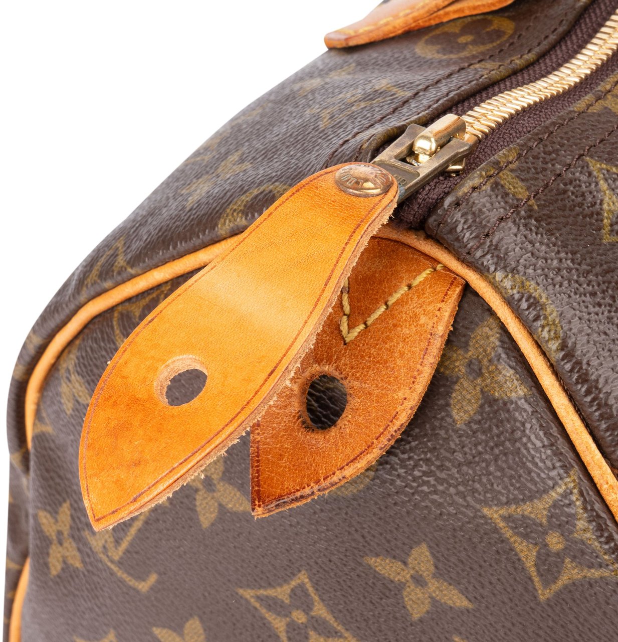 Louis Vuitton Louis Vuitton Canvas Monogram Speedy 30 Handbag Bruin