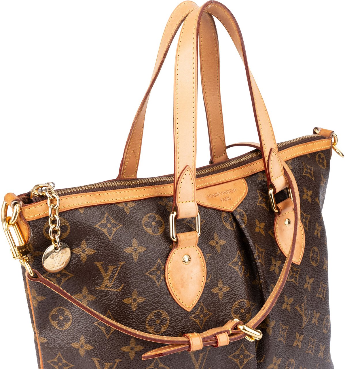 Louis Vuitton Louis Vuitton Canvas Monogram Palermo PM Handbag Bruin