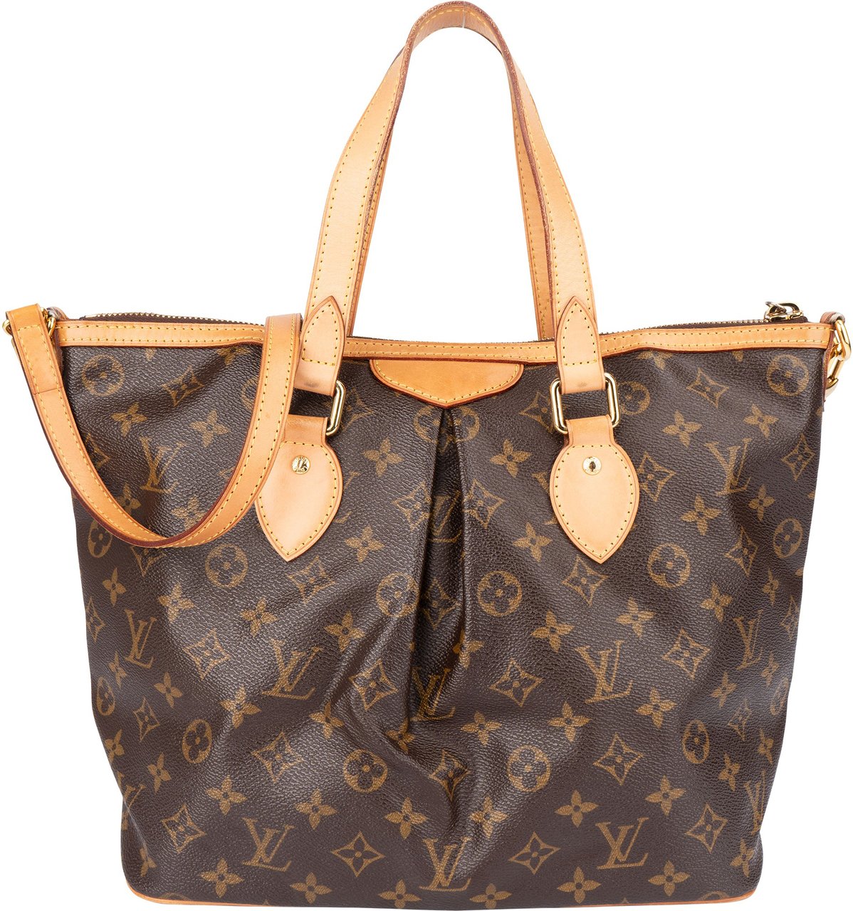 Louis Vuitton Louis Vuitton Canvas Monogram Palermo PM Handbag Bruin