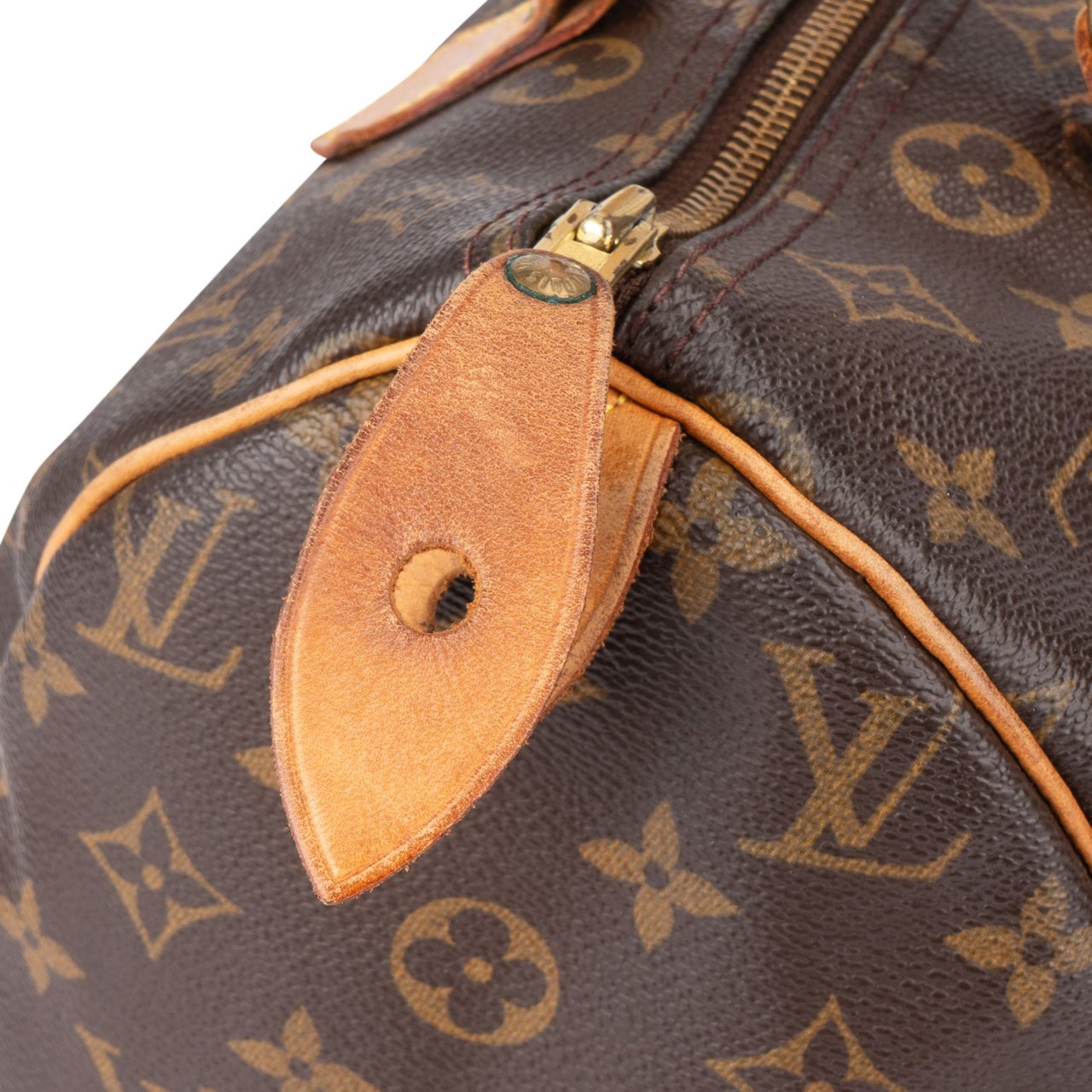 Louis Vuitton Louis Vuitton Canvas Monogram Speedy 30 Handbag Bruin