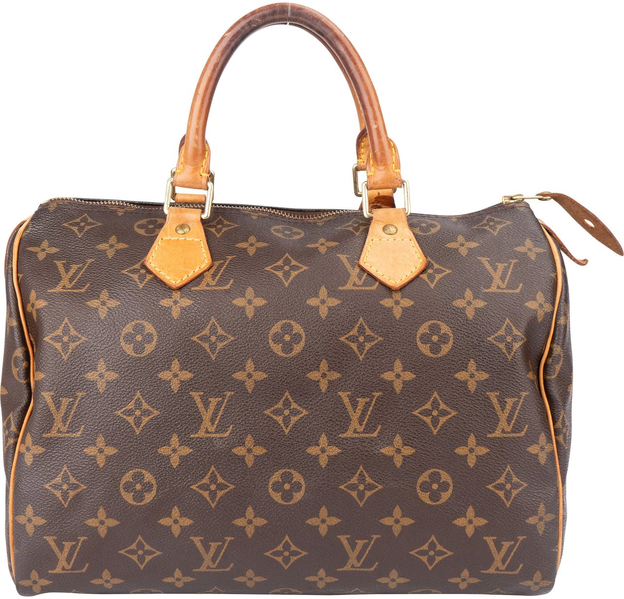 Louis Vuitton Louis Vuitton Canvas Monogram Speedy 30 Handbag Bruin