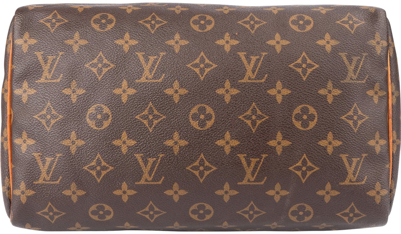 Louis Vuitton Louis Vuitton Canvas Monogram Speedy 30 Handbag Bruin