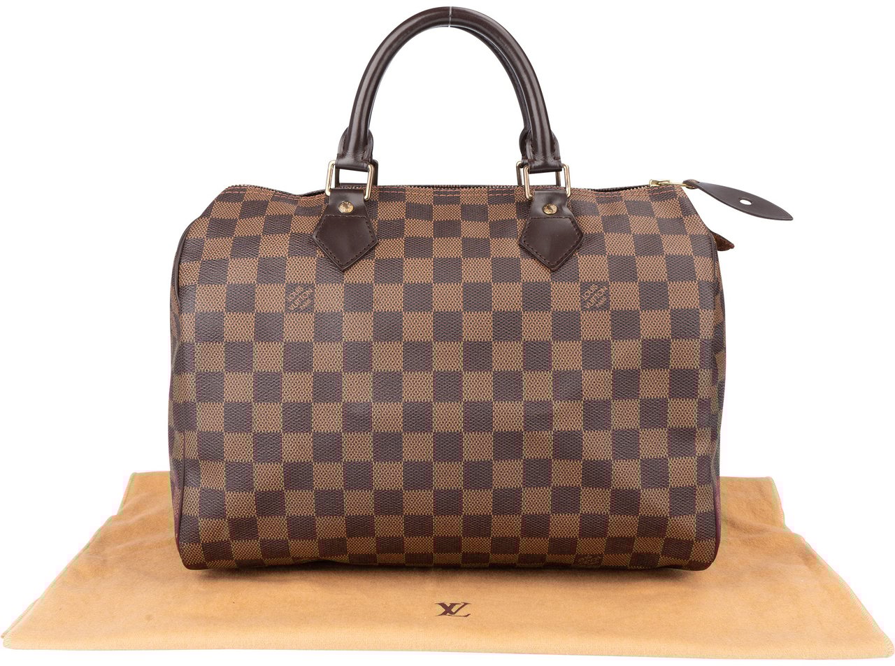 Louis Vuitton Louis Vuitton Damier Ebene Monogram Speedy 30 Handbag Bruin