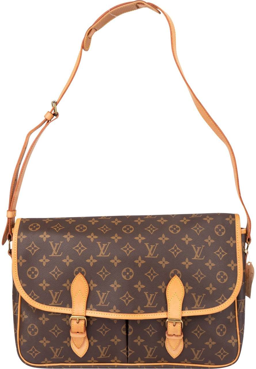 Louis Vuitton Louis Vuitton Canvas Monogram Gibeciere Crossbody Bag Bruin