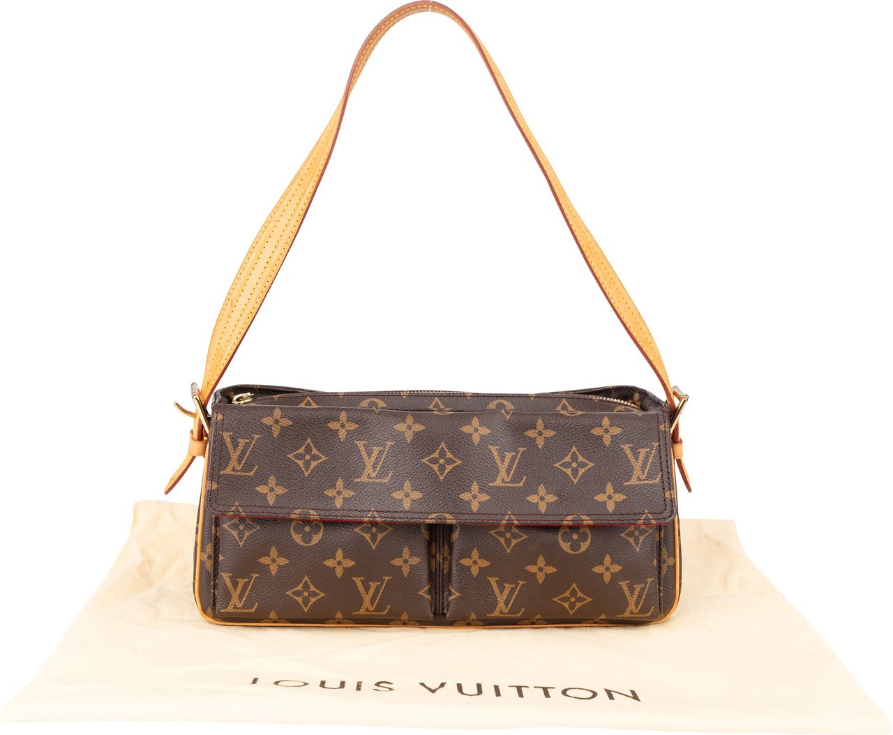 Louis Vuitton Louis Vuitton Canvas Monogram Viva Cite MM Shoulder Bag Bruin