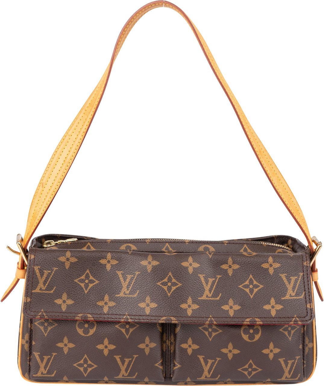 Louis Vuitton Louis Vuitton Canvas Monogram Viva Cite MM Shoulder Bag Bruin