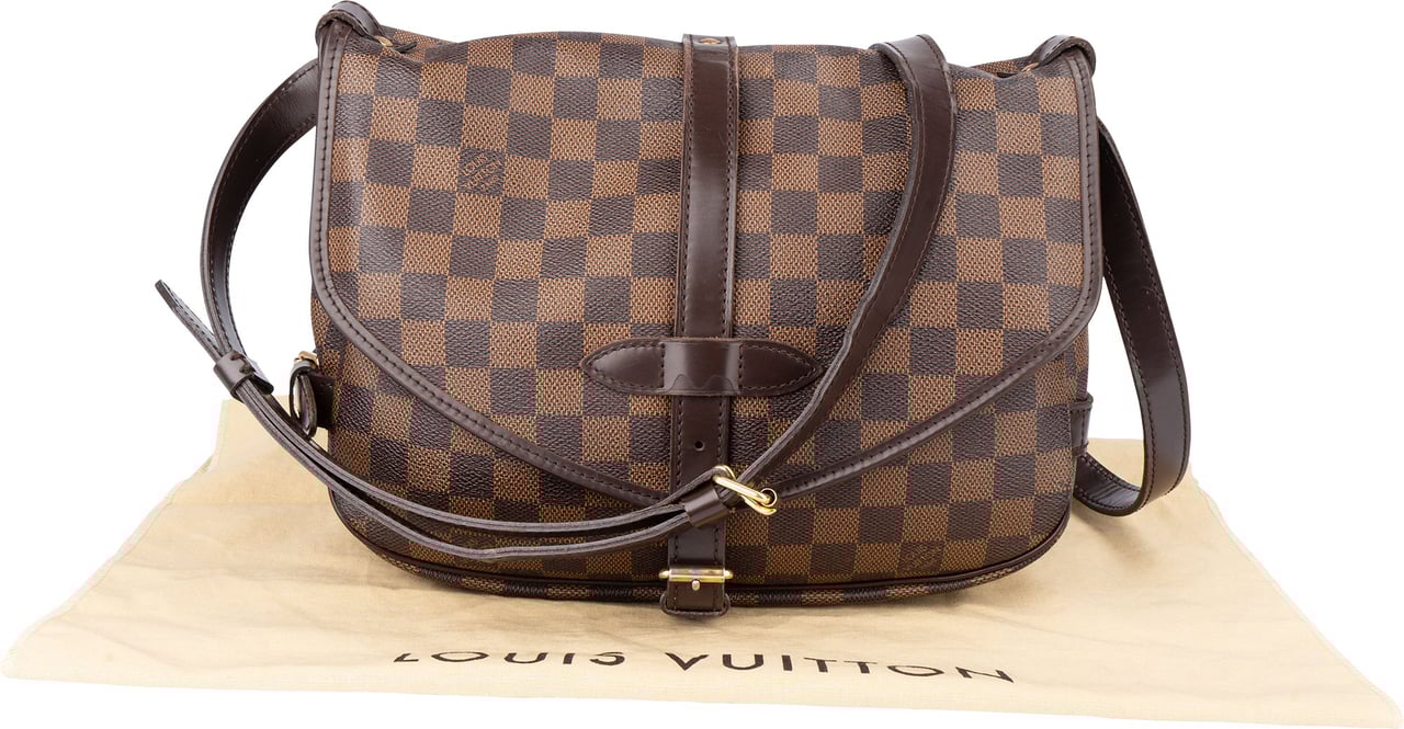 Louis Vuitton Louis Vuitton Damier Ebene Monogram Saumur 30 Crossbody Bag Bruin
